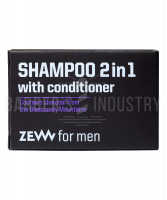 ZEW for men.Твердое мыло для волос 2 в 1 шампунь и кондиционер 85 мл