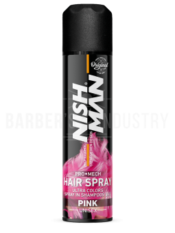 NISHMAN Спрей-краска для волос MECH SPRAY - PINK 150 ML